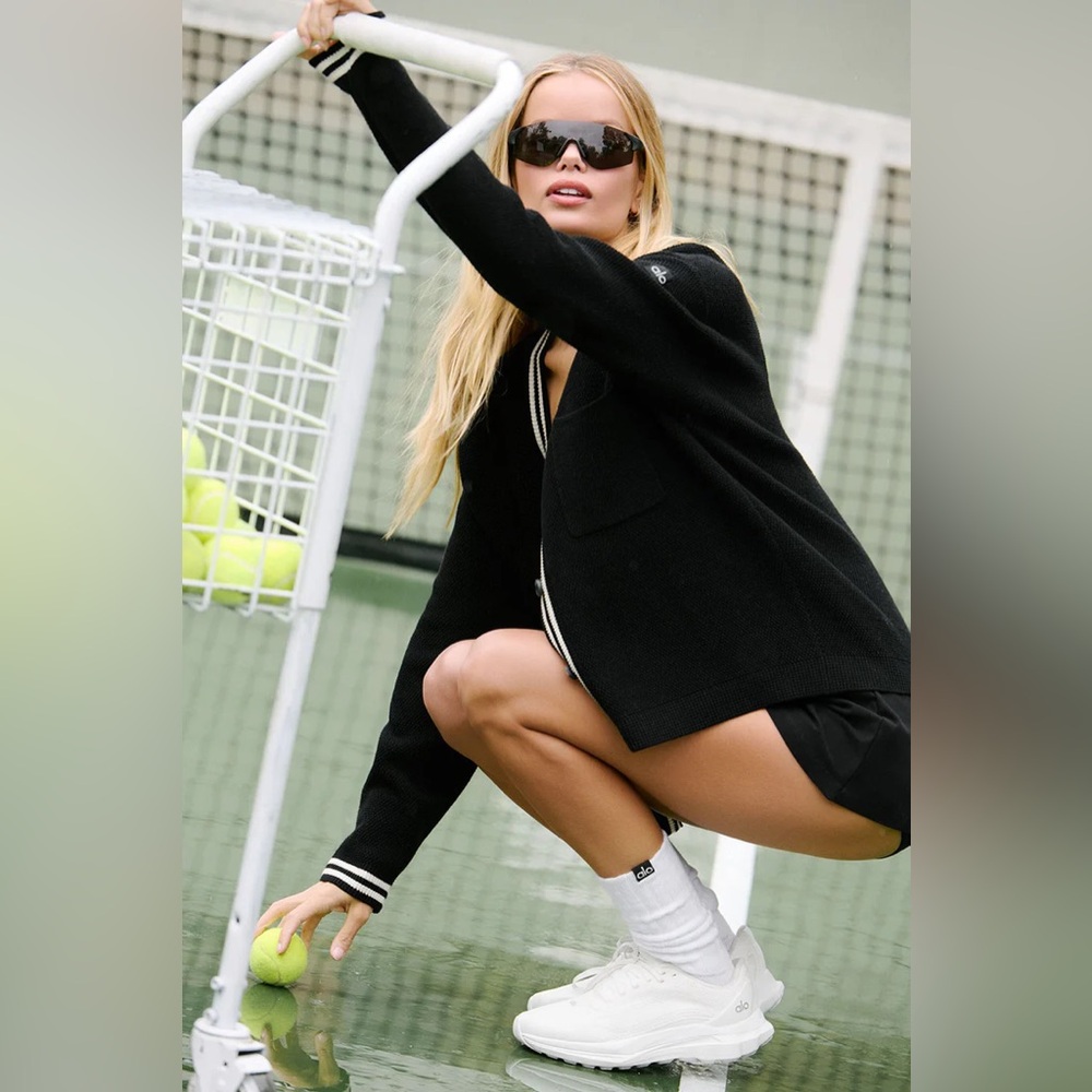 ALO Yoga Black Varsity Jacket